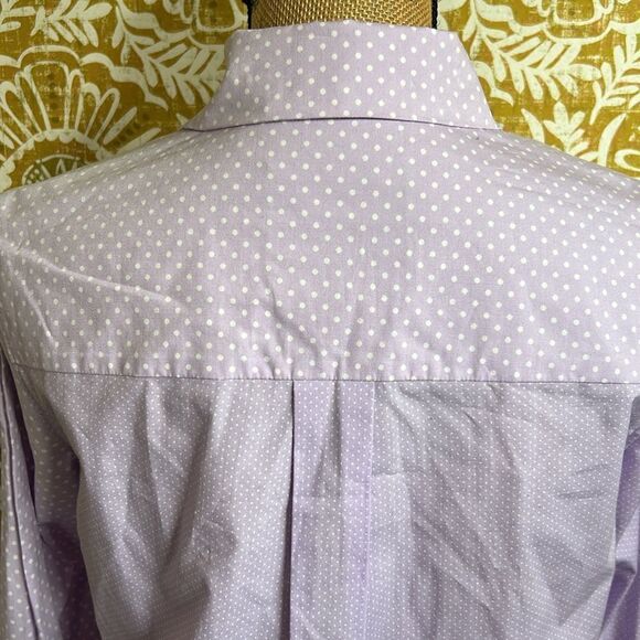 NWOT Le Superbe Ex-Boyfriend Double Cuff Button Down Shirt in Lavender Fields 0 - Picture 14 of 16